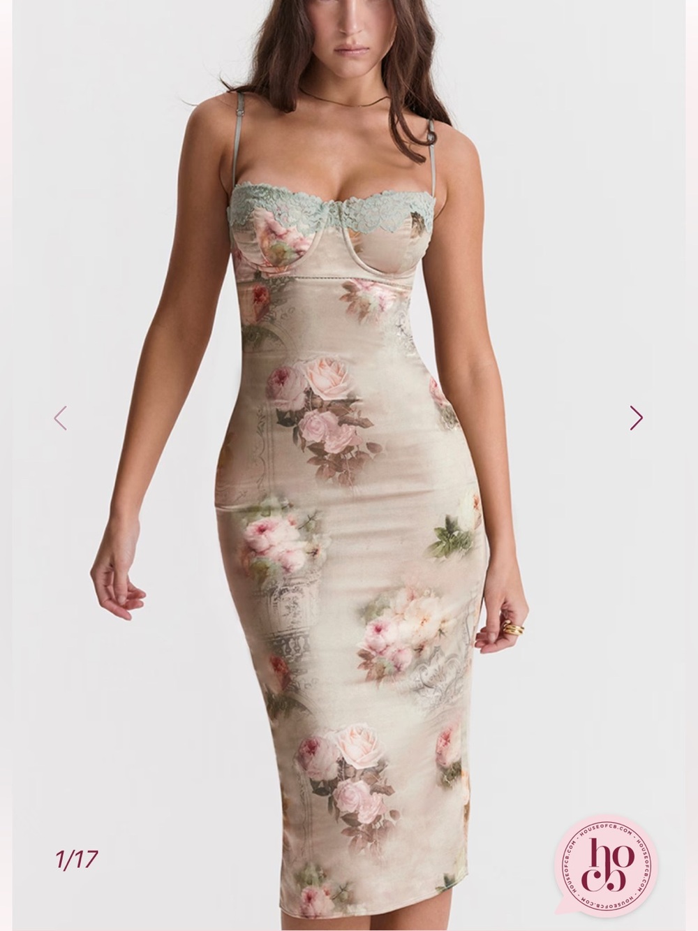 VENUS Vintage Floral Midi Dress - Picture 2 of 8